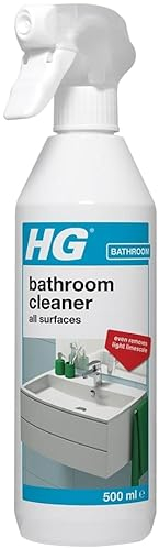 HG Limpiador en spray para duchas y lavabos – Limpiador antical en spray para WC, azulejos, ducha y bañera, 500 ml