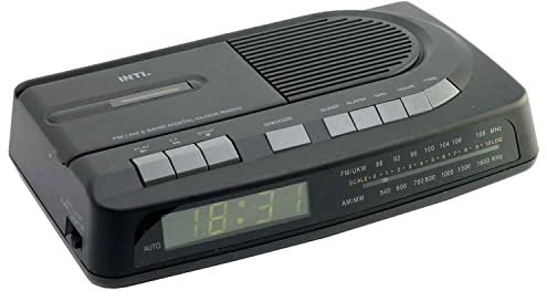 Inti Rrc-28 Despertador Radio Reloj Digital Unisex Caja De Plástico Esfera Color Negro