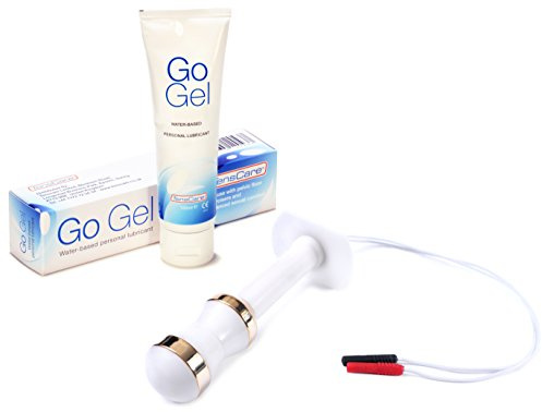 TensCare Liberty Gold Vaginalsonde mit Go Gel | Nickelfreie Goldsonde mit 50 ml Gleitgel für EMS-Beckenbodentraining und kompatible Biofeedbackgeräte.