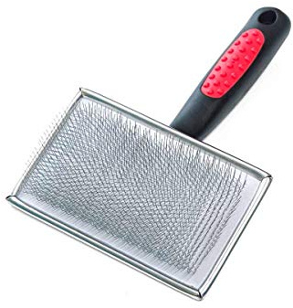 Ryan's Pet Supplies Paw Brothers Flat Slicker Brush for Dogs, Dog Brush for Short Haired Dogs, Professional Grade, Coated Tips, Gentle on Skin, Maximum Coverage, Medium, 3.5 in x 1.625 in