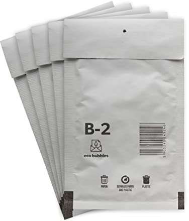 100 Versandtaschen Luftpolsterumschläge haftklebend Luftpolsterversandtaschen Luftpolstertaschen Gr. B/2 B2 weiß (135mm x 225 mm) Umschläge gepolstert Polsterumschlag Taschen