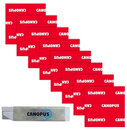 CANOPUS Waterproof Double Sided Pads, Clear 75 mm x 75 mm, 8-PCs, Extra Strong Sticky Pads, Ideal for Number Plate, License Plate, Home Office Decor