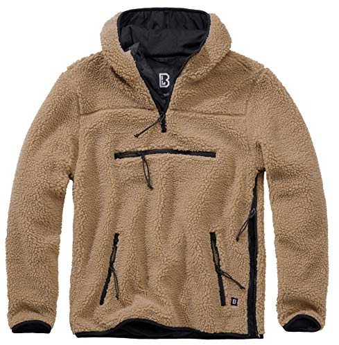 Brandit Teddyfleece Worker Pullover, color: camel, size: M