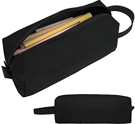 Fmeida Astuccio Grande, Astuccio Scuola Grande Capacità, Astuccio Portamatite per Studenti Bambina Ragazze Ragazzi, Astucci Matite Ufficio Organizer - Nero