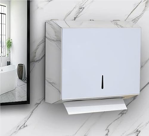 Taschentuchbox Große Kapazität schwarz/chrom papier handtuchkasten edelstahl tuch tuch box wand hängen toilettenpapierkiste(Chrome)