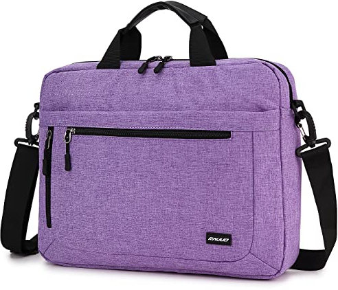 RAVUO Maletín Portátil 17 Pulgadas, Grande Bolso Ordenador Portatil Mujer Impermeable Funda Portatil Laptop Bag para Trabaja Negocios Universidad Colegio Viaje,Morado