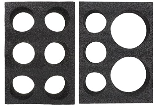 Housoutil Tassenhalter Schaumstoff Gläserhalter Becherhalter für Wohnmobile Camping Auto Schiffe Wohnwagen 2 Stücke 5 Löcher 6 Löcher Schwarz Halterung für Gläser Keramikbecher Getränke