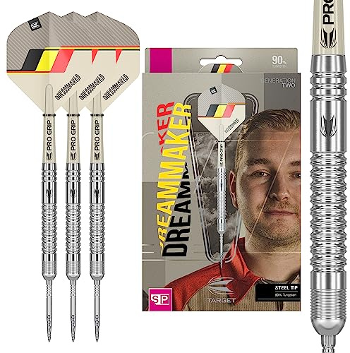 Target Darts Dimitri Van den Bergh Dream Maker G2 21G 90% Tungsten Swiss Point Steel Tip Darts Set
