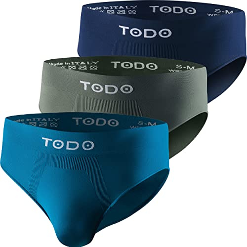 TODO Elastisch Sport Herren Slip (3er Pack) Atmungsaktiv Sportunterwäsche, Unterhosen Männer Slip ohne Scheuern (Gr. S-3XL)