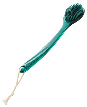 Spazzola da Bagno Manico lungo Verde in Nailon e Rope | Pulizia Schiena, Azione Massaggiante e Confortevole, 1 Pezzo, Pratica e Delicata