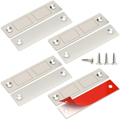 Jiayi Chiudiporta Armadio Magnets, 4 Pack Ultra sottile Magnetico porta di Chiusura per Armadio, Magneti Cassetto di Chiusura per Armadio Magneti di Chiusura per mobili Armadio porta di Chiusura