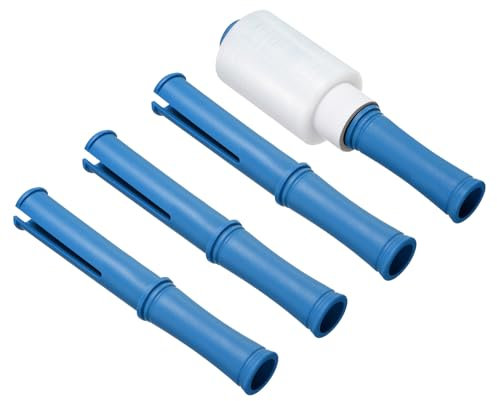 PATIKIL 4 X 492ft Schrumpffolie mit 4 Handgriff Streckfolie mit Spender Stretchfolie Abroller Klein Hand für Möbel Einpacken Umzug Verpacken Lagerräume