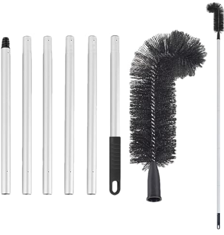 Gutter Cleaning Brush, Brush Roofing Tool with Telescopic, Extendable Guard Cleaner Tool, Retractable Design Gutter Cleaning Tools, Easily Clean Gutters to Leaves & Debris