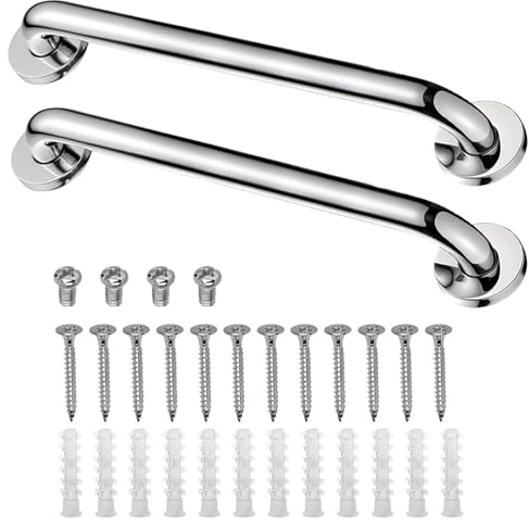 2 Stück Haltegriff Dusche, 30cm Edelstahl Haltegriffe für Senioren, badewannengriff,duschgriff wannengriff für Badewanne, WC, Badezimmer, Küche, Treppen