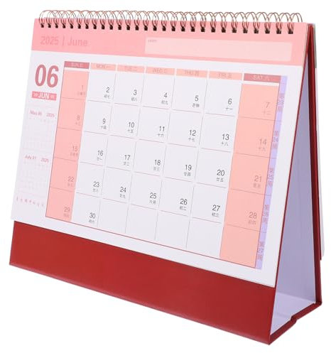 HOODANCOS Titel Tischkalender Stehender -kalender Für Büro Und Zuhause Kompakt Und Praktisch Für Planung Und Organisation Große Seiten Für Notizen Rotationsmechanismus