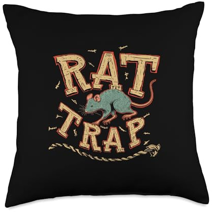 Happy Rat Trap Speech for Rodent Lovers Throw Pillow