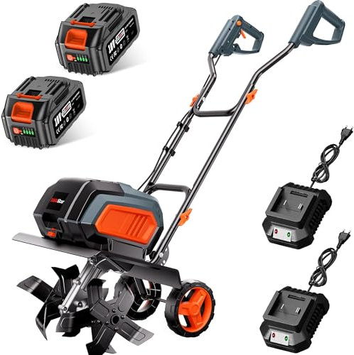 TaskStar Fresa elettrica da 40 V, per il giardino, con batteria e caricabatterie