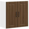 vidaXL Lucca Kitchen Wall Cabinet - Brown Oak Engineered Wood 60x31x60 cm - Glass Door, Modern Wall-Mounted Kitchen Storage Unit
