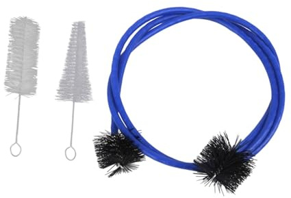 perfeclan 3pcs tromba bocchino per bocchettatore più pulitore di pennelli per la pulizia della valvola set di pennelli flessibili per la cura della manutenzione, Blu