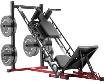 VEVOR Beintrainer Beinpresse Hack-Squat-Maschine Kombination (40° / 45° / 50° Rückenlehne) mit Gewichtsaufbewahrung, Beintrainingsgerät für Quadrizeps, Oberschenkelrückseite, Gesäßmuskeln