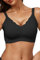 Vtelor Bras for Women Non Wired Seamless Wireless Push Up Bra Comfort Support Sleep Bralettes for Womens Ladies Soft Tshirt Padded Bra Regular and Plus Size (UK, Alpha, L, Regular, Regular, Black)