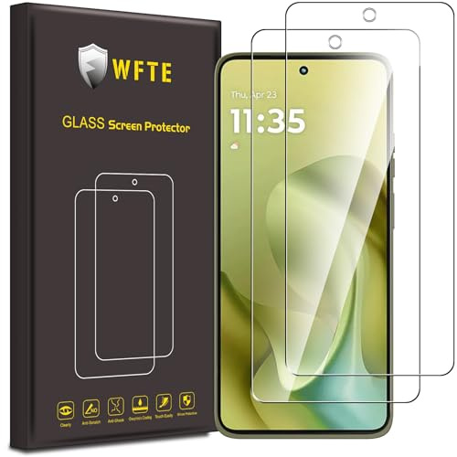 WFTE [2-Pezzi Vetro Temperato per Motorola Moto G86 Pellicola Protettiva [Durezza 9H][ Anti graffio][Anti-Impronte][Senza Bolle] Pellicola Protettiva per Motorola G86 5G