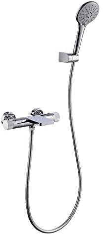 Bath Faucet Thermostat with Shower Faucet Wall Mounted Brass Mixer Faucet Bathtub Thermostathrom,