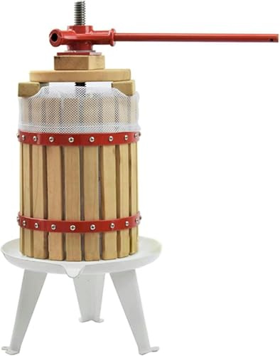 Manuelle Saftpresse – 6 l Obst-, Wein-, Apfel- und Traubenpresse für Apfelwein und Saftherstellung mit Rückstandstrennung