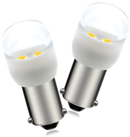 SOFOC Lampadina LED BA9S per Macchina Gioco Arcade Flipper 12V AC/DC Bianco Caldo Attacco Baionetta Spia Cruscotto 2Pcs