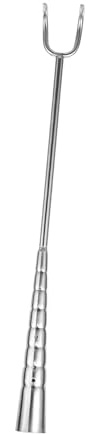 ABOOFAN Crochet à Viande Acier Inoxydable pour Barbecue Anti-dérapant Manche Long Protecteur de Mains Outil de Cuisine pour Saisir Porc Jambon et