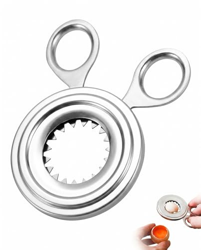 VAEIORP Cortador y Abridor de Huevos 1 Pieza de Acero Inoxidable para Huevos Cocidos, Utensilio de Cocina Esencial para Cortes Precisos y Apertura Limpia.