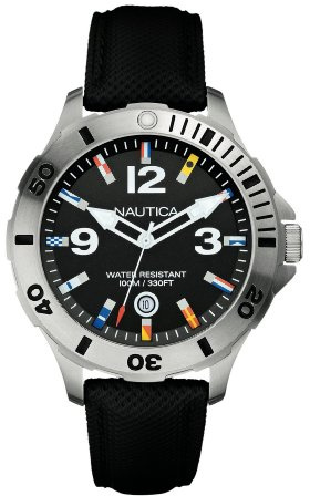 Nautica A12565G - Reloj, Correa de Poliuretano Color Negro