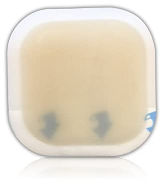 5pcs - 10cm x 10cm Hydrocolloid Wound Dressing Pads with Border - Sterile Waterproof Adhesive Bandages for Wounds - Medical and First Aid Supplies – for Cuts Scratches Burns Pressure Sores e.g.