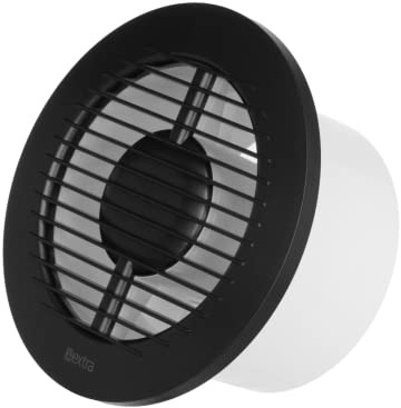 EUROPLAST Ø 125mm Aspiratore Bagno - Ventola Aspirazione Antracite - Estrattore Aria - Ventilatore da Parete per Cucina, Garage, WC