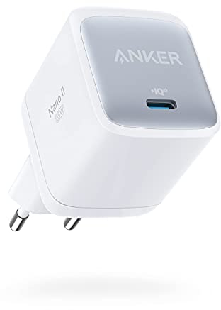 Anker Nano II 65W USB-C Ladegerät Netzteil mit Schnellladeleistung, GaN II Technologie, Kompatibel mit MacBook Pro/Air, Galaxy S20/S10, iPhone 17/Pro/iPhone Air/16/15, iPad, Pixel(Weiß)