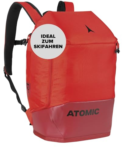 ATOMIC RS Pack 30L Skirucksack - Rot - Rucksack für Skischuhe & Helm - Viel Platz für Zubehör - Gepolsterte Träger & Hüftgurt - Wasser- & schmutzabweisendes Material