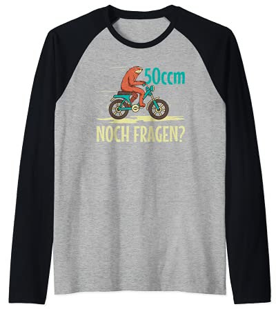 Faultier Roller 50 ccm Moped langsam fahren Scherz Geschenk Raglan