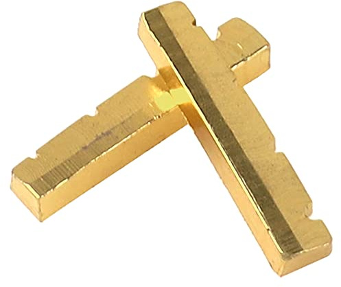 Yootones E-Bass Messingmutter mit 4 Saiten, kompatibel mit Präzisions-Bass/Jazz-Bass (42 mm), 2 Stück