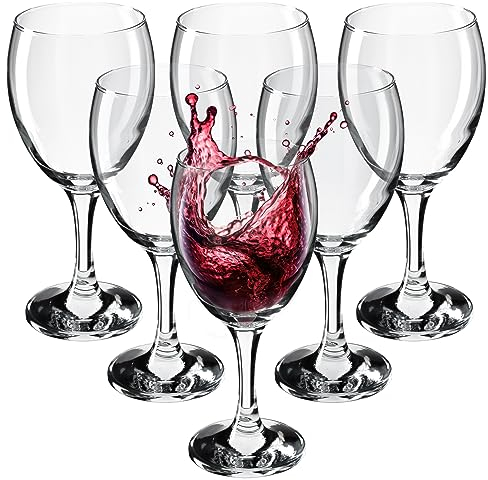 KADAX Calici da vino, lavabili in lavastoviglie, bicchieri di alta qualità ed eleganti, per vino rosso e bianco, bicchieri da vino su stile lungo, calici da servire (6 x 340 ml, per vino rosso)