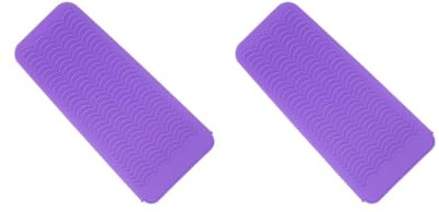Juego de 2 rizadores de silicona resistentes al calor, rizador de pelo, herramienta para alisar el cabello, color morado