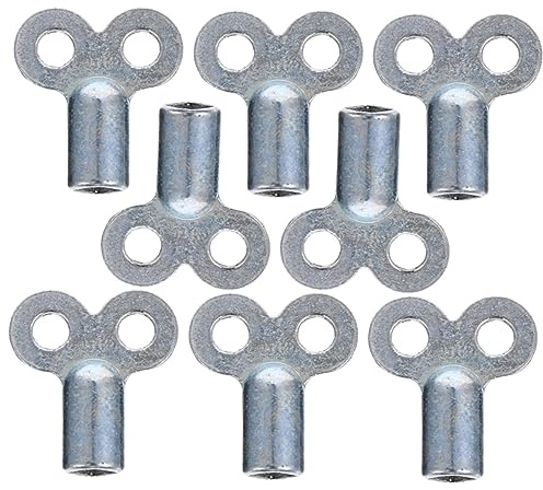 BESTonZON 8pcs Square Radiator Bleed Keys for Old Radiators Metal Plumbing Utility Tools for Home Heating Maintenance