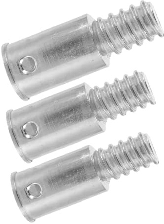 FRCOLOR 3pcs Aluminum Alloy Broom Handle Adapter Set 19mm 22mm 25mm Threaded Pole Tips for Broom Extension and Rod Repair Kit Suitable for Household and Commercial Cleaning