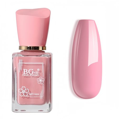 Nail Polish,Baby Pink Nail Polish,Pale Pink Quick Drying Nude Nail Varnish,Light Pink Breathable Nail Varnish - French Pink Long Lasting & Chip Resistant for DIY Manicure