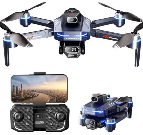 Drone Caméra HD 4K / 6K Évitement d'obstacles Photographie aérienne Drone sans balais avec écran Drone RC Pliable Drone à Quatre Axes,4K