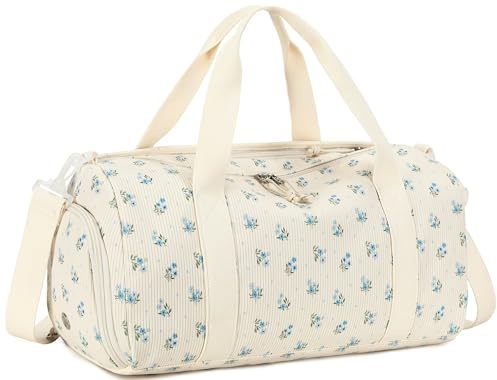 BTOOP Duffle Bag for Gym Sports Women Girls Workout Travel Bag Weekender with Shoe Compartment and Wet Pocket