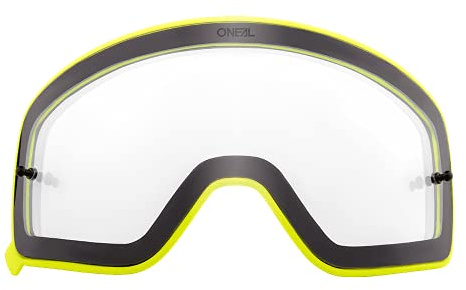 O'NEAL | Motocross skyddsglasögon reservdelar | Motorcykel Enduro | Magnetlins av polykarbonat, högkvalitativ och slagtålig lins med 100% UV-skydd | B 50 Skyddsglasögon Gula reservlinser rena | Gul