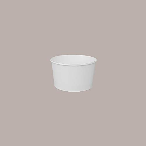 Lucgel Coppetta Bicchiere in Carta Bianca per Gelato Piccola 80 cc - 250 pezzi -