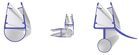 Pendeltür + 8851 + 8864 Duschdichtung Komplettset Ersatzdichtung Wasserabweiser Duschprofil