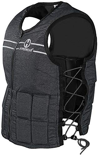 Hyperwear Hyper Vest FIT Weighted Vest for Women Walking & Bone Health – Adjustable 10 lb USA Steel Weights, Machine Washable – Osteoporosis Exercise, No Chest Weights – Small Size, Carbon Black