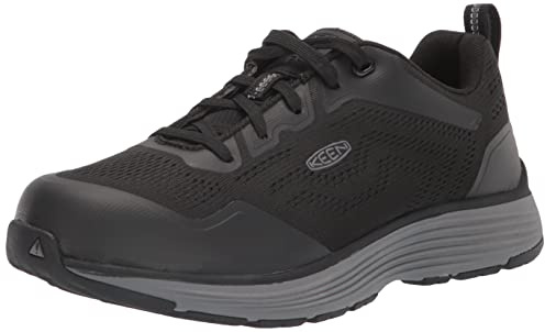 KEEN Utility Men's Sparta 2 Low Height Soft Toe ESD Industrial Work Shoes, Steel Grey/Black, 9